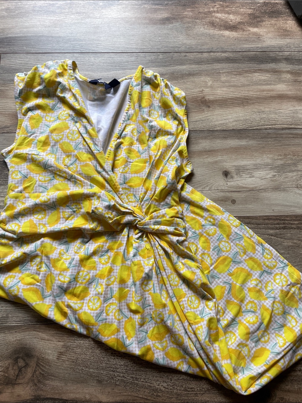 Lands' End Yellow Lemon-Print Top